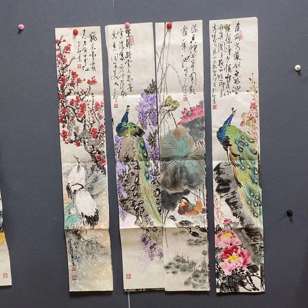 清***浅国画17/100成鹏手绘画芯