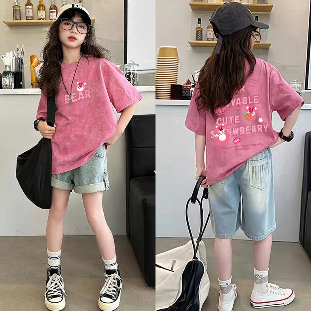 【清版不补】儿童T恤短袖品质童装2025款中大童女童夏款半袖潮V