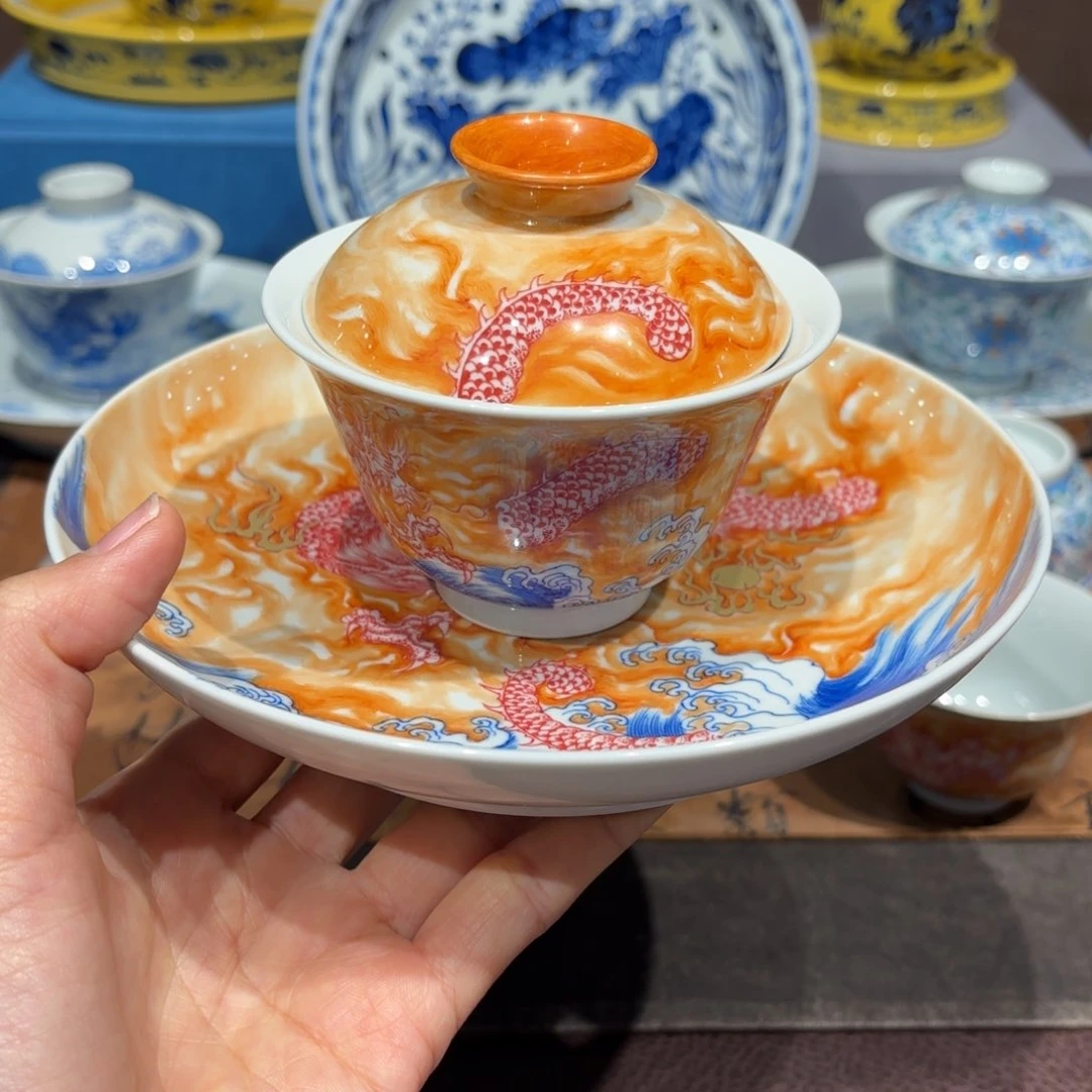 瓷片手工手绘陶瓷茶具