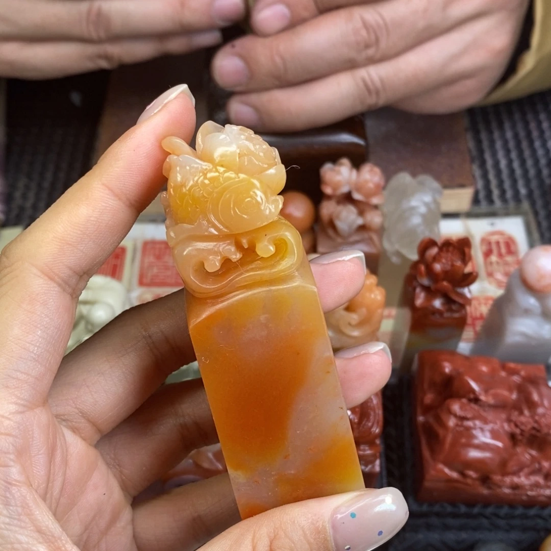 花***落印石寿山石成品正章书法用品