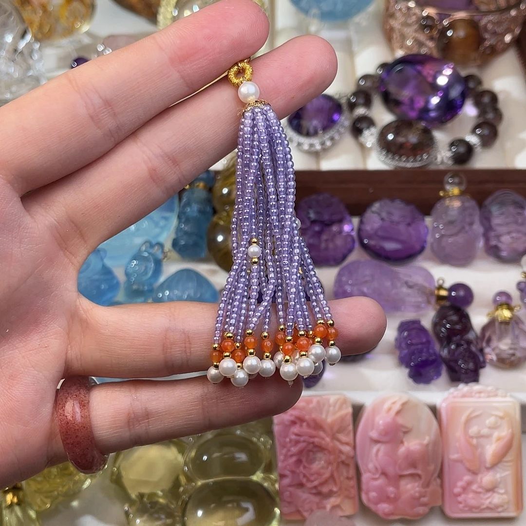 水晶颈饰未镶嵌缪****上天然水晶吊坠590