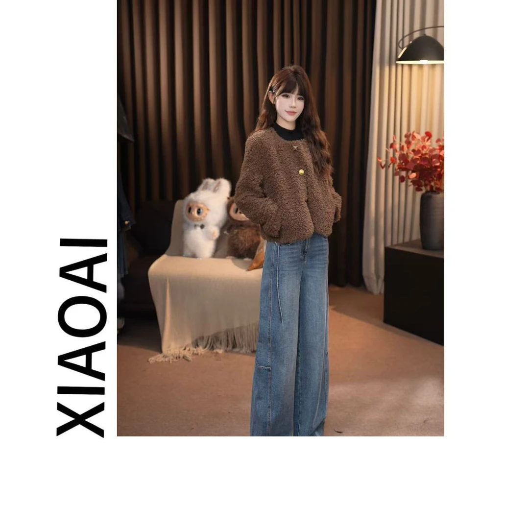XIAOAI 2025秋冬新款高定时尚显瘦羊毛外套A2668