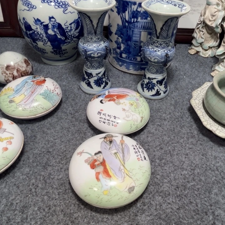 旧***光摆件景德镇陶瓷艺术品