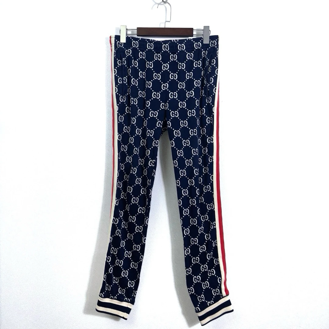 99新 GUCCI/古驰 经典GG满印针织运动裤 M码/公价10200/001183