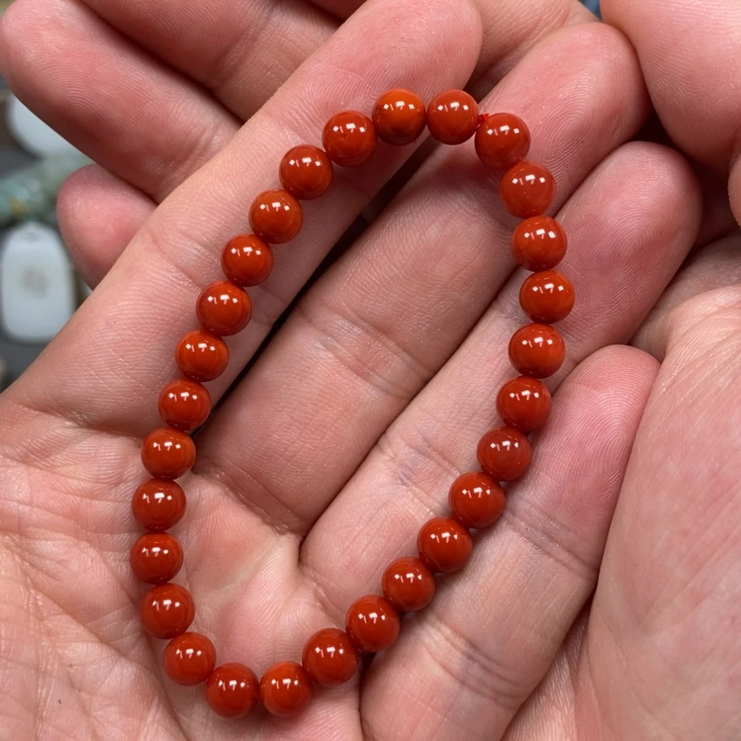 南红玛瑙手串未镶嵌南红玛瑙手串