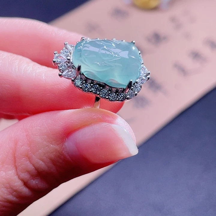 翡翠吊坠(不含链)银S925镶嵌