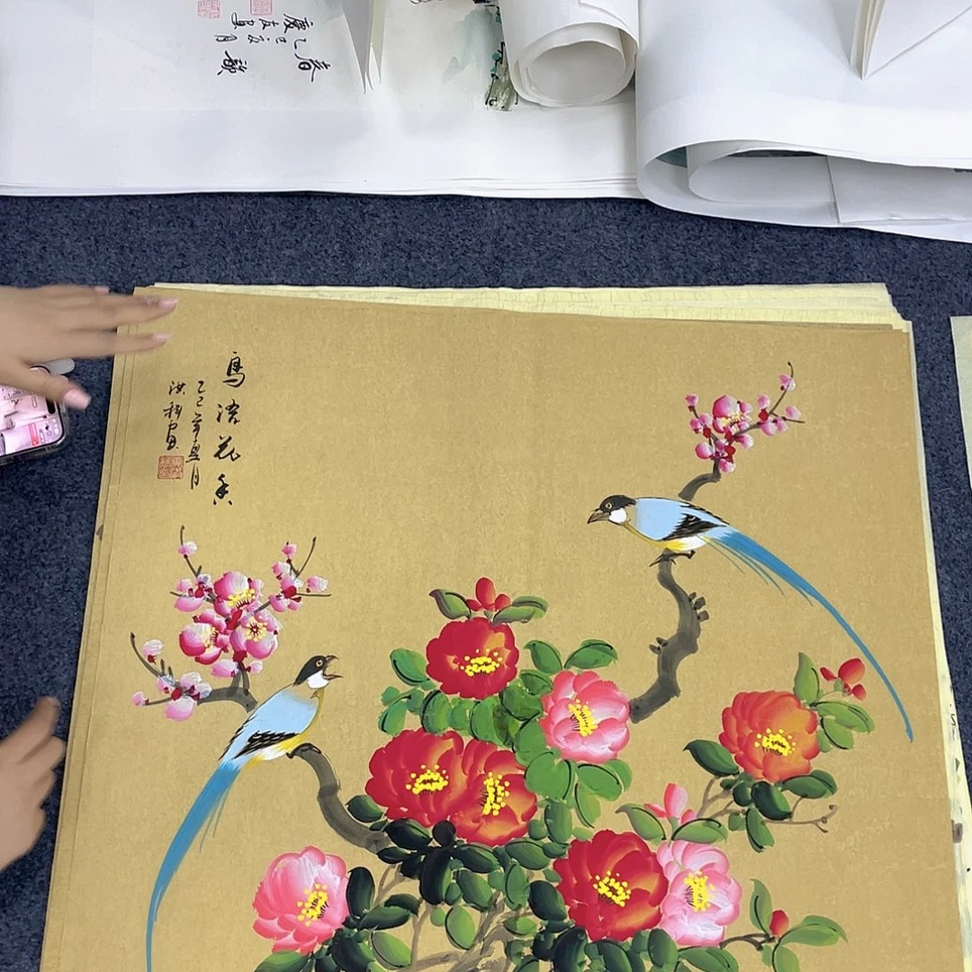 国画作品小姐姐放漏…