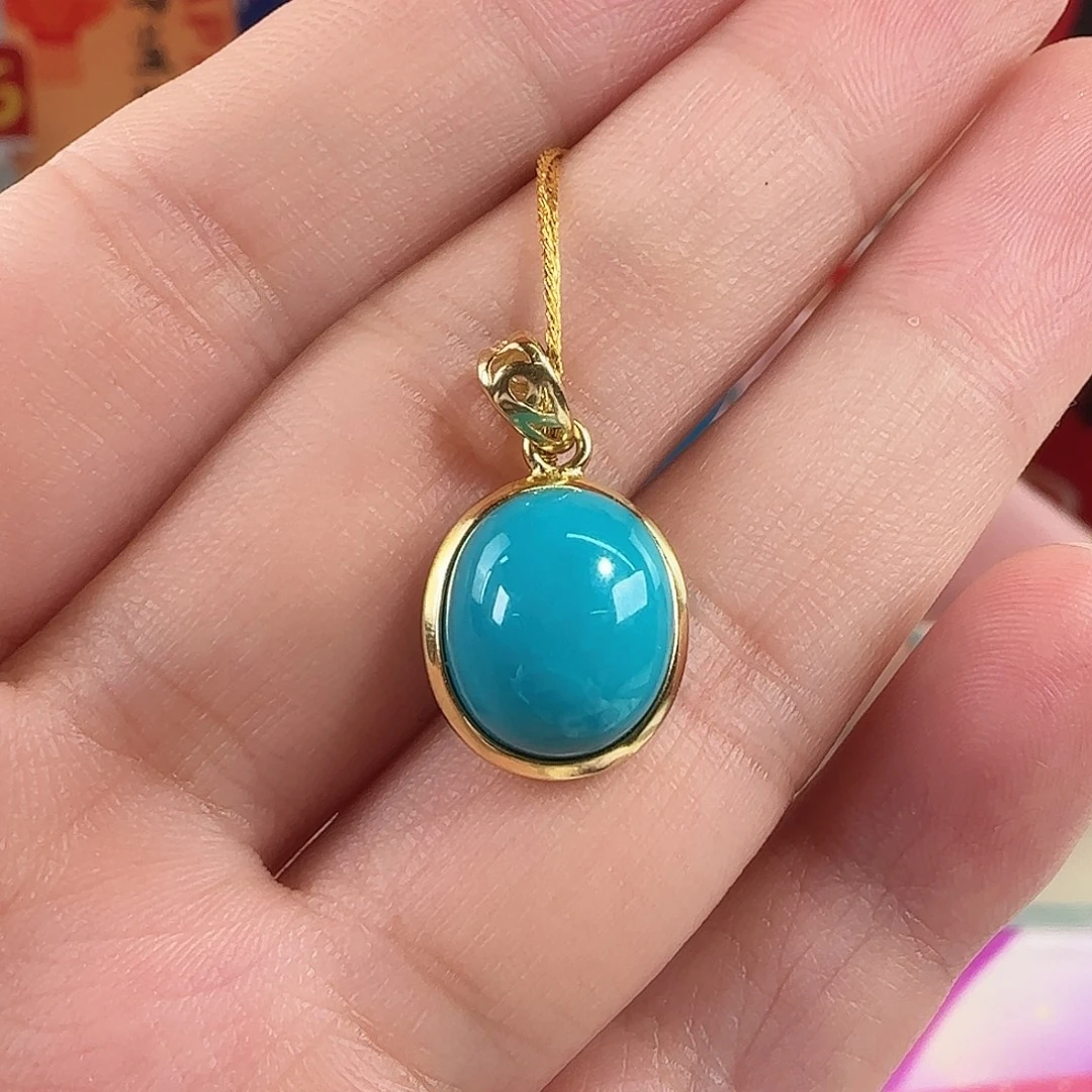 绿松石银S925镀金镶嵌珠宝奇石