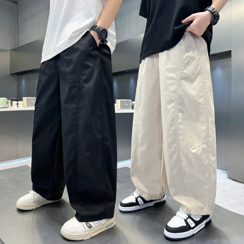 男童裤子秋季新款防蚊裤中大童薄款休闲弯刀长裤运动宽松韩版儿童