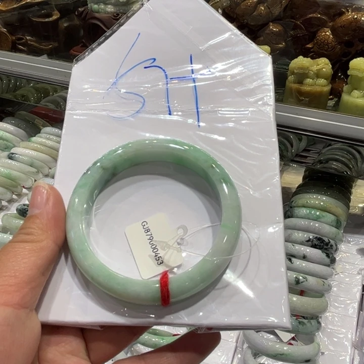 卷***子翡翠未镶嵌手镯纯天然Ａ货翡翠手镯
