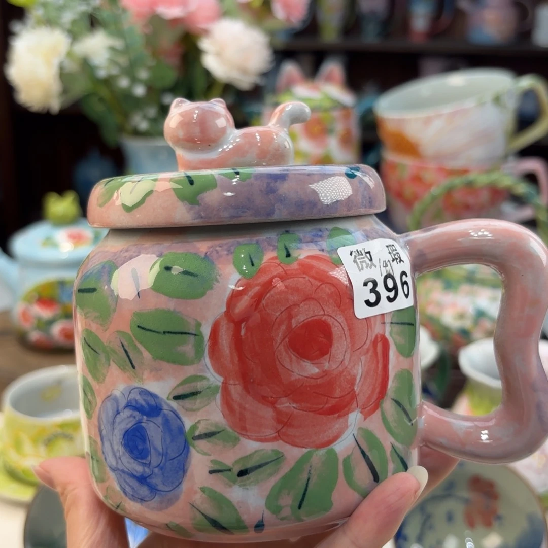 瓷片景德镇手绘高温釉下彩陶瓷茶具