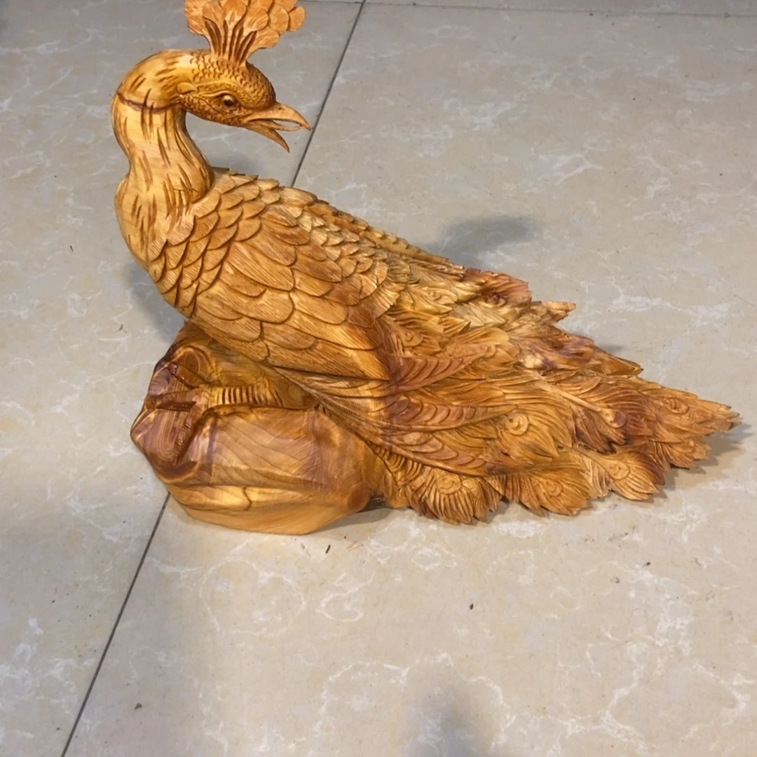 柏木（崖柏）崖柏摆件（精品孔雀