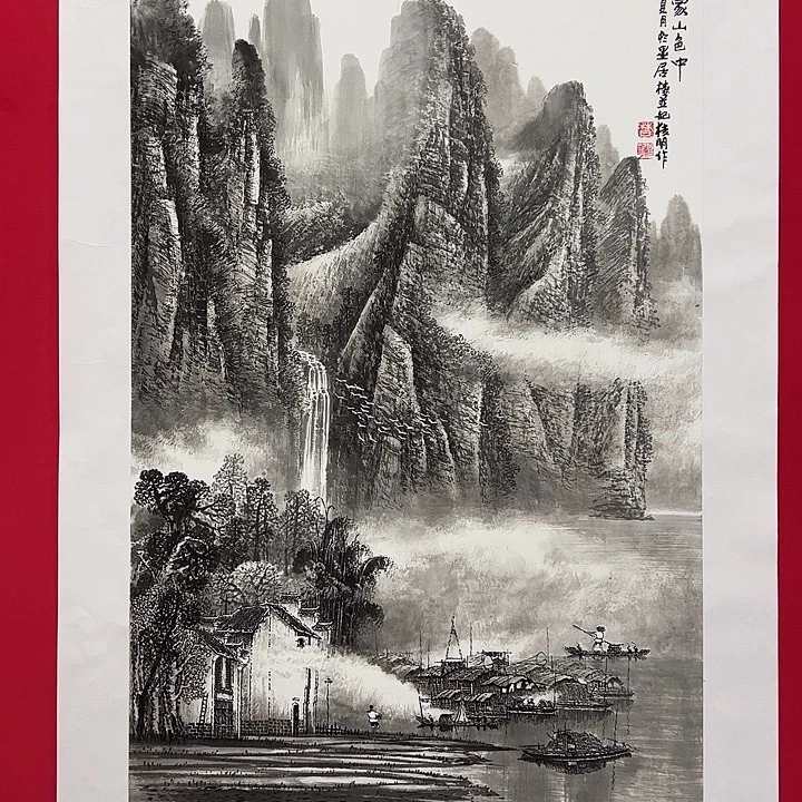 1***v国画莫桂明三尺作品