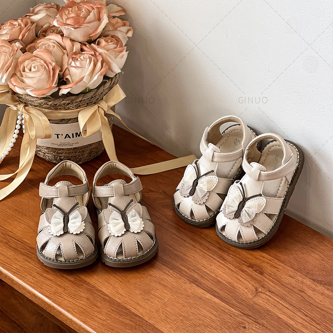 奇诺鼠旗舰店幼儿儿童女童蝴蝶百搭简约舒适防滑学步公主鞋0345