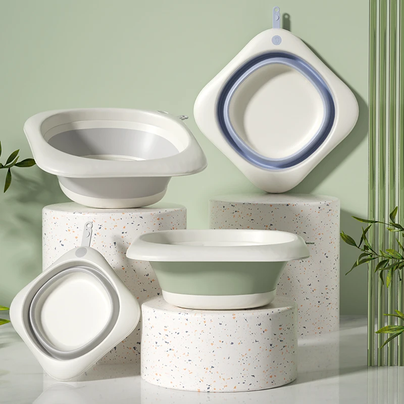 【文丽】开学新生可折叠脸盆宿舍家用学生洗衣洗漱便携式旅行折叠盆