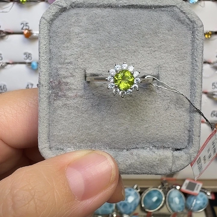 戒指水晶银S925镶嵌