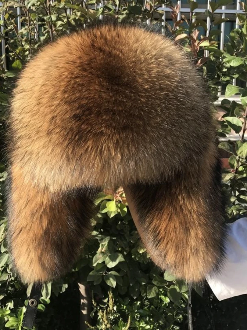 新款雷锋帽冬天加厚帽子环保毛东北全毛霸王帽冬季潮男女