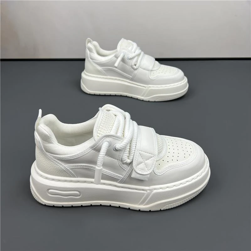 【香港QXWB&Shoes官方正品】潮流新款休闲鞋魔术贴厚底增高板鞋男鞋