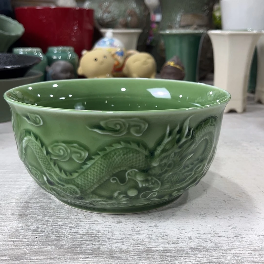 陶瓷绿植多肉微瑕花盆口径17*8.5无孔