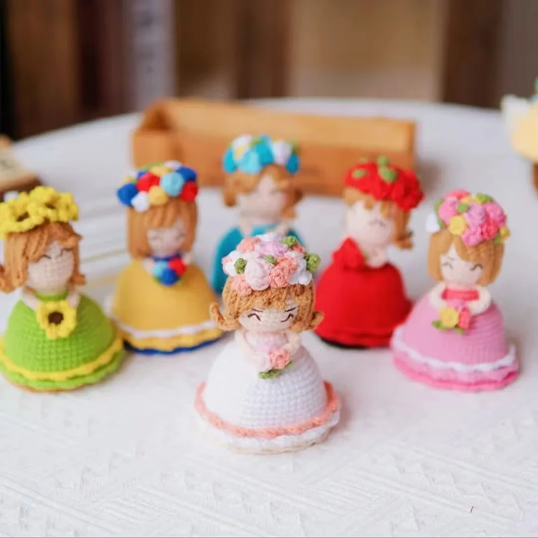 【进账】手工diy变装新娘可翻转钩针编织花束婚纱材料包七夕礼物