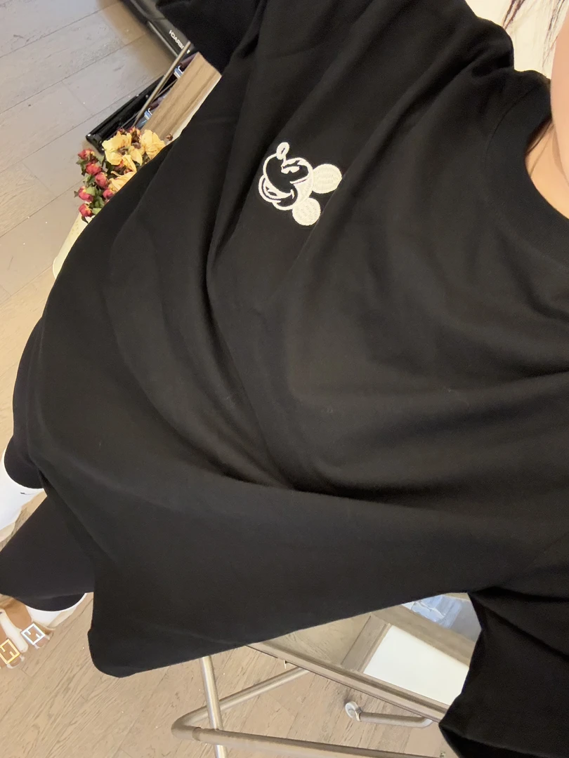 大头米奇短袖休闲百搭大码时尚情侣夏季宽松潮流印花圆领