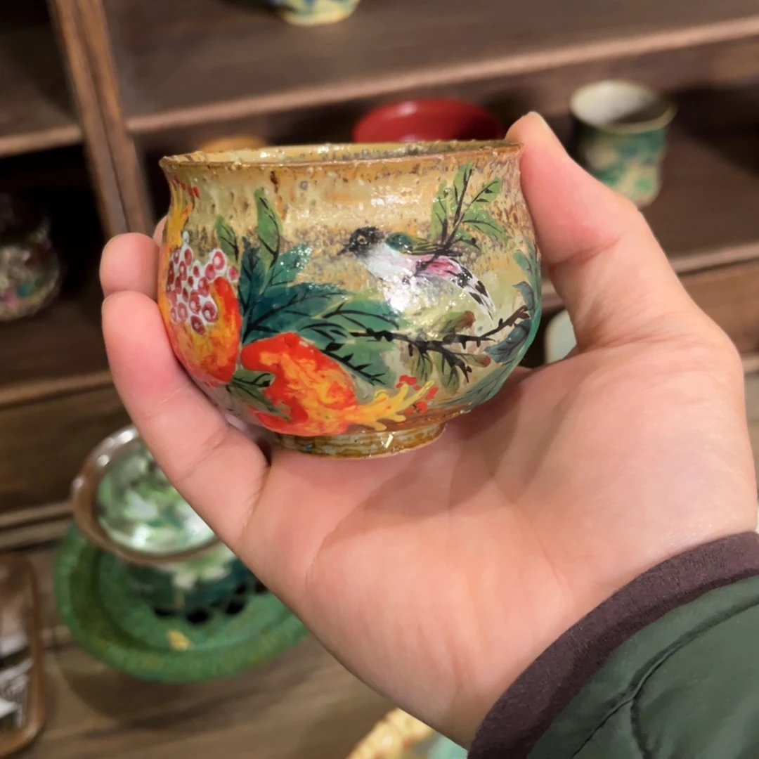 柴烧手工手绘陶瓷