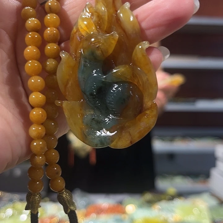 未镶嵌岫玉毛衣链