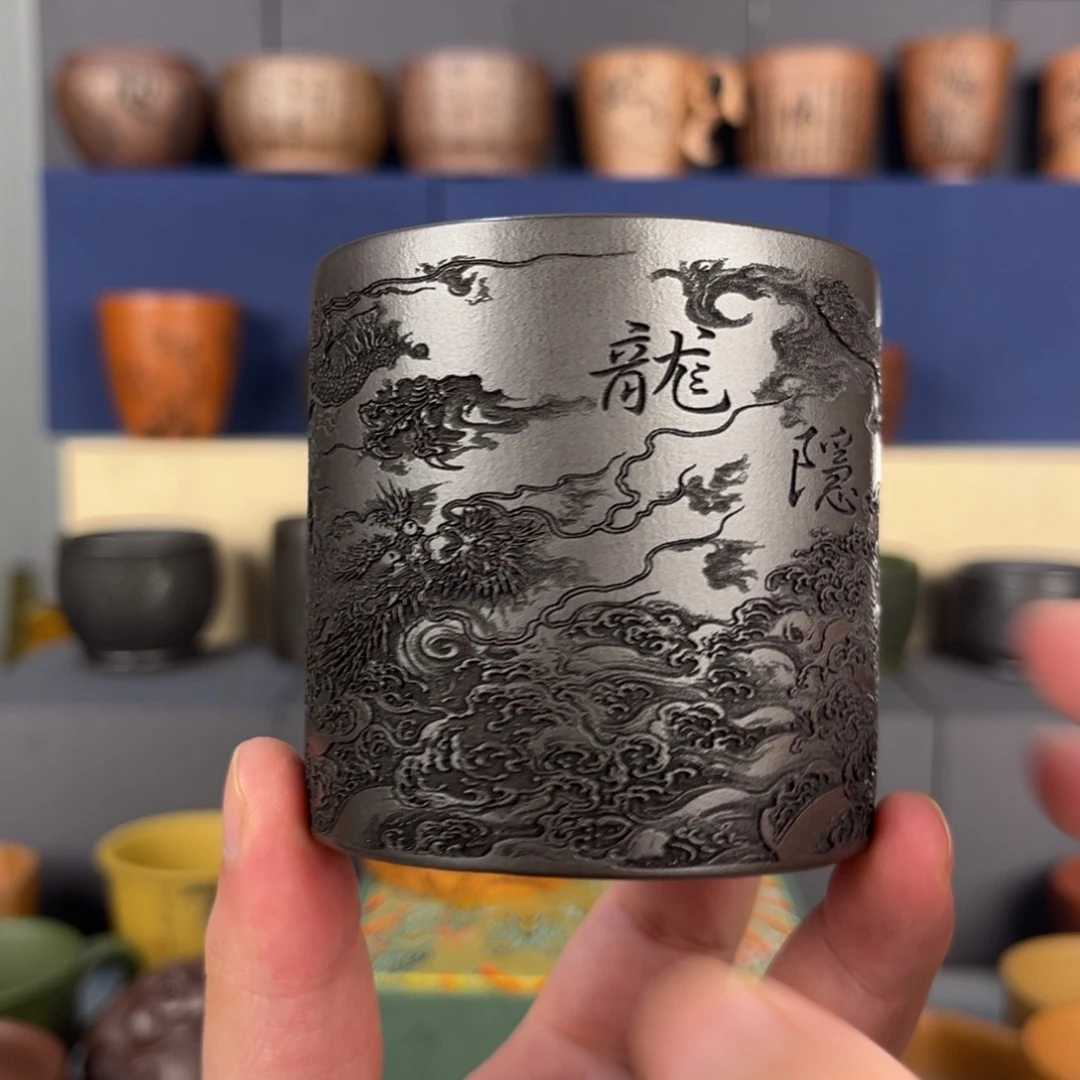 紫砂茶杯紫砂主人杯 手工制作