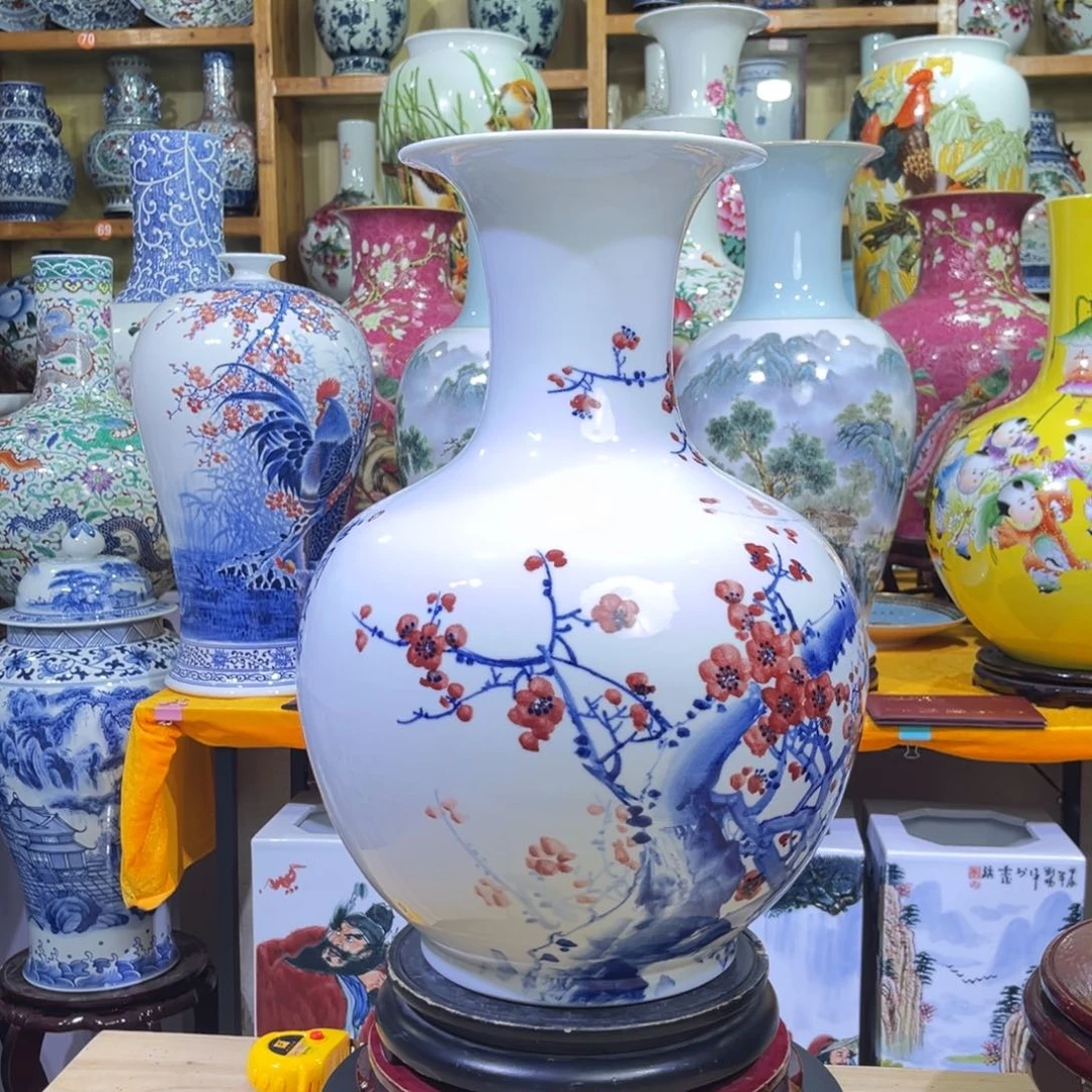 景德镇陶瓷花瓶摆件萧**水