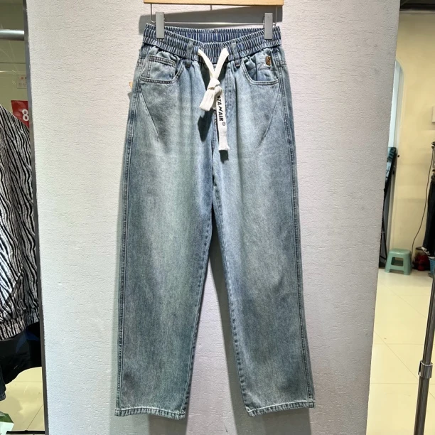 夏季正常版2969#宽松小直筒时尚休闲软牛仔裤百搭