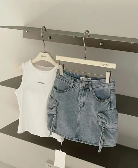 2781时尚百搭牛仔短裙