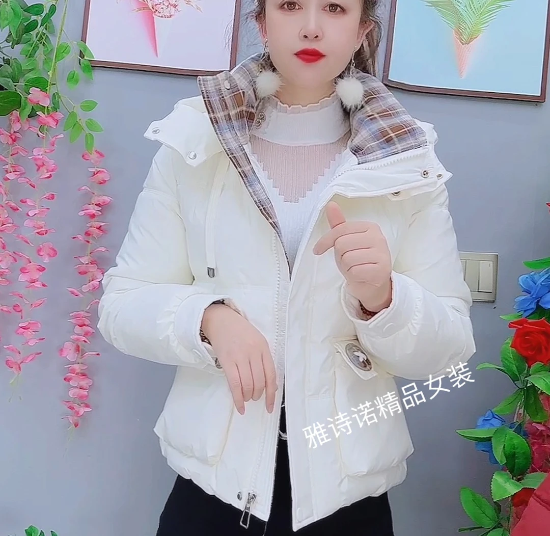 2025冬季新款羽绒棉服时尚保暖撞色棉衣短款爆款外穿百搭面包服女