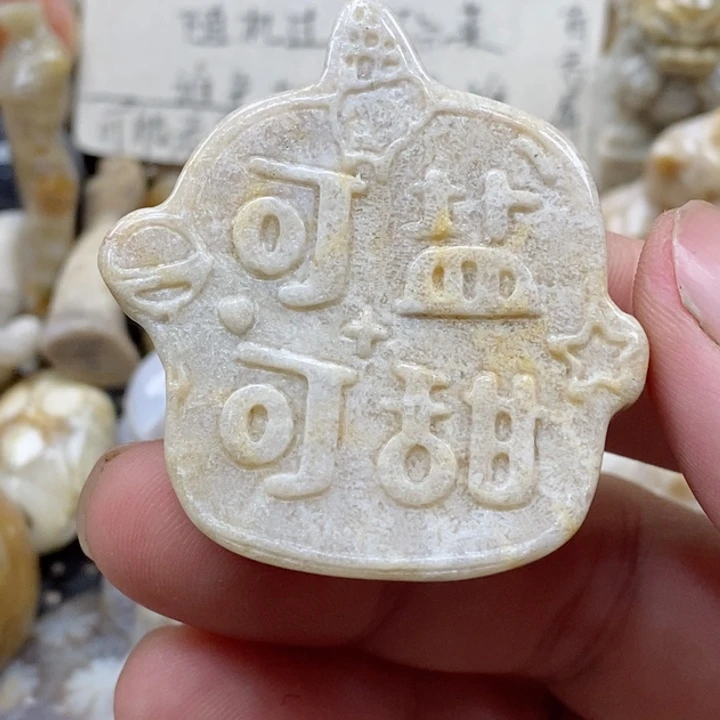 颈饰未镶嵌硅化珊瑚（珊瑚玉）