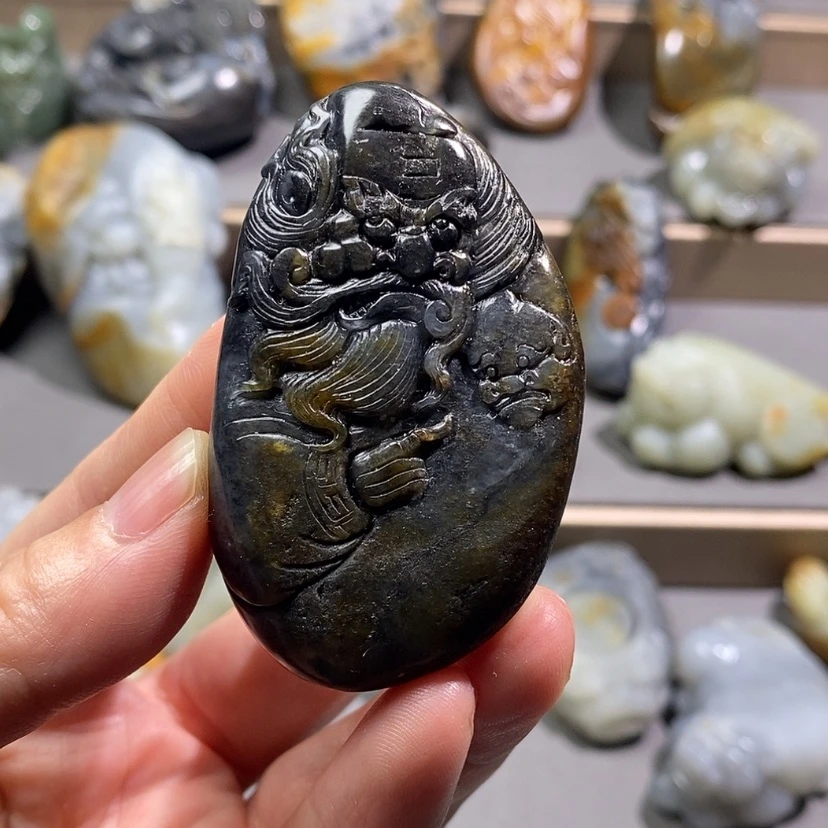 【闪购商品】和田玉未镶嵌挂件开**花