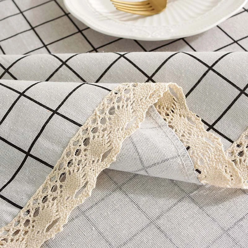 日式学生书桌布ins风棉麻大尺寸防尘长方形复古卧室网红卡通防烫