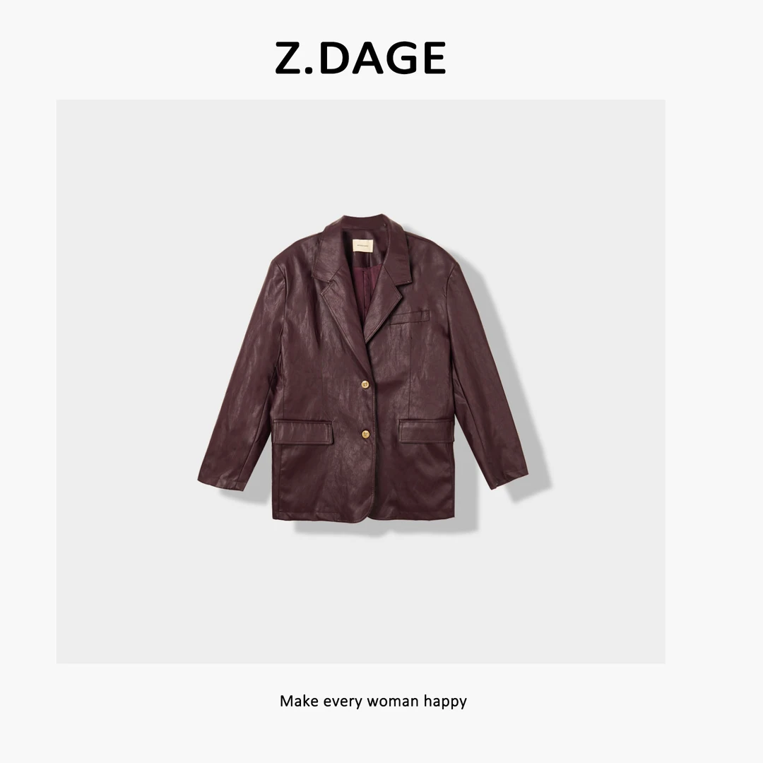 Z.DAGE'斑驳感‘时尚韩系女主极简休闲西装外套-24795