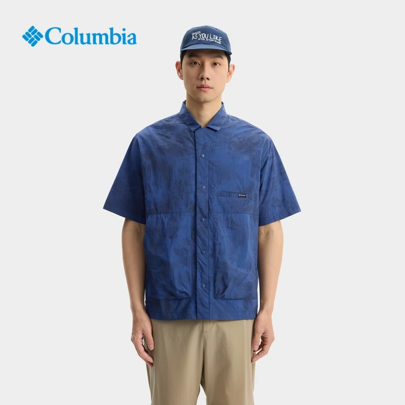 Columbia哥伦比亚户外25春夏新品男HIKE365运动短袖衬衫YM7595