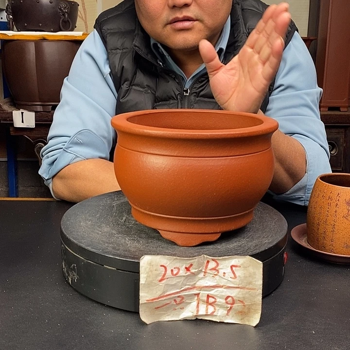 紫砂花盆货号一只JB92