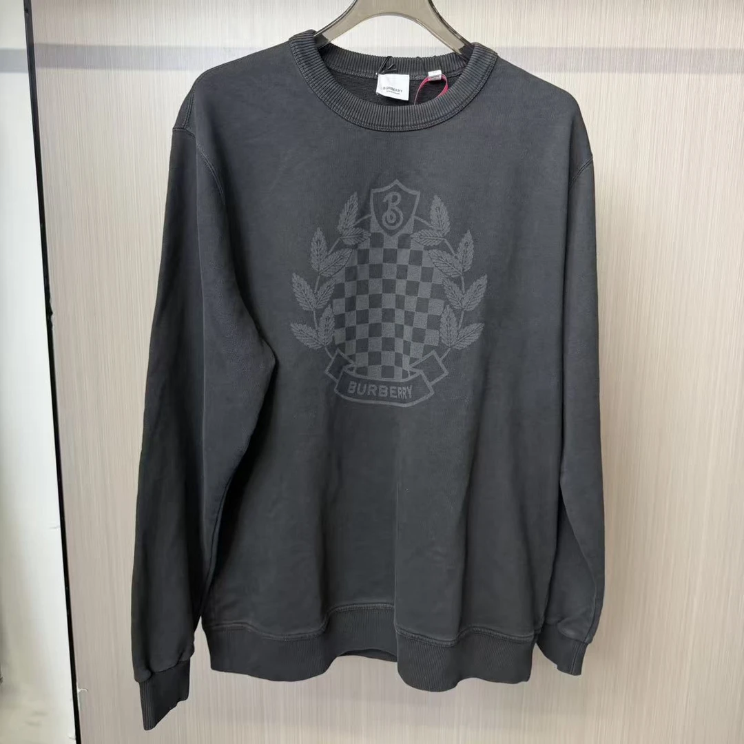 未使用 BURBERRY/博柏利 纯色 盾牌logo 休闲卫衣 XL码/Y01194