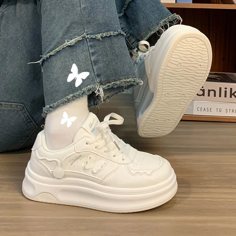 回力爆款厚底增高板鞋女2025秋季超火休闲百搭原创设计感学生板鞋