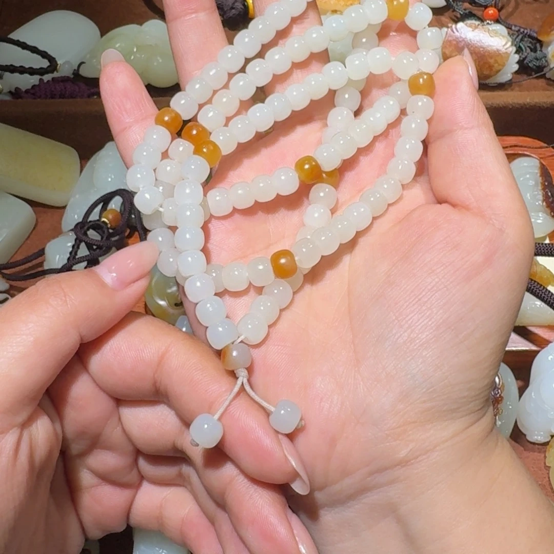 和田玉手链未镶嵌牧*