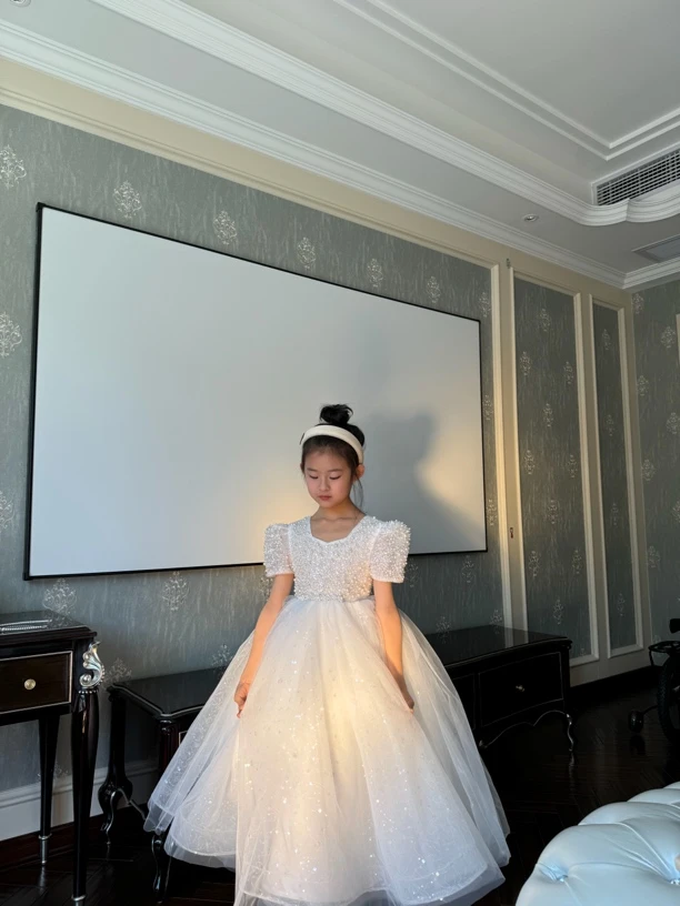 【FOEVER】女童公主裙花童婚礼高端儿童礼服儿童裙钢琴表演出服