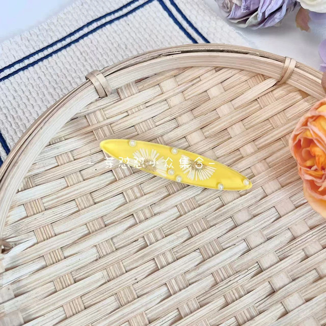 芽怼怼韩国小花珠珠压夹 06121