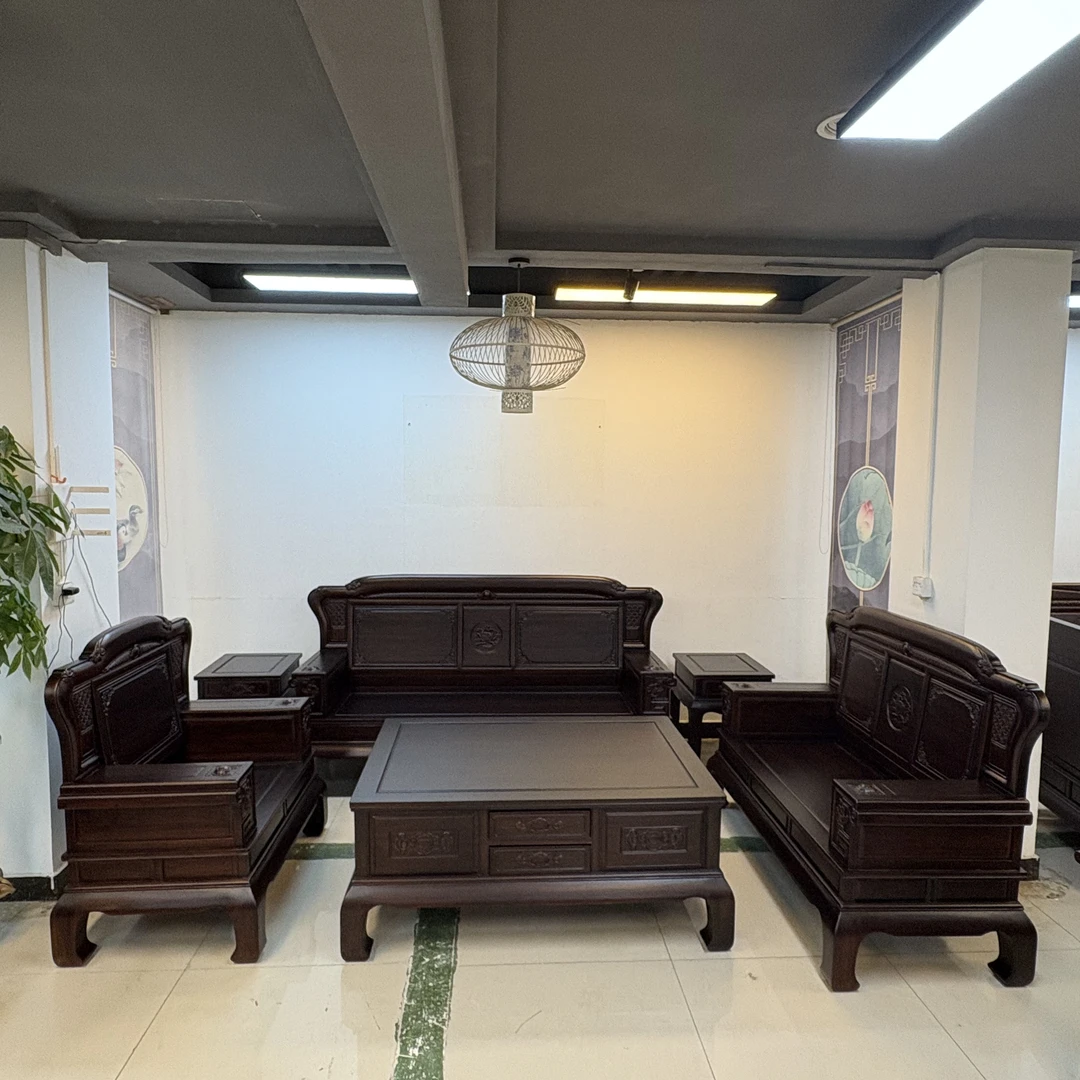 大富豪雕花沙发客厅古典单人双人三人成套别墅家具雕花简约家用