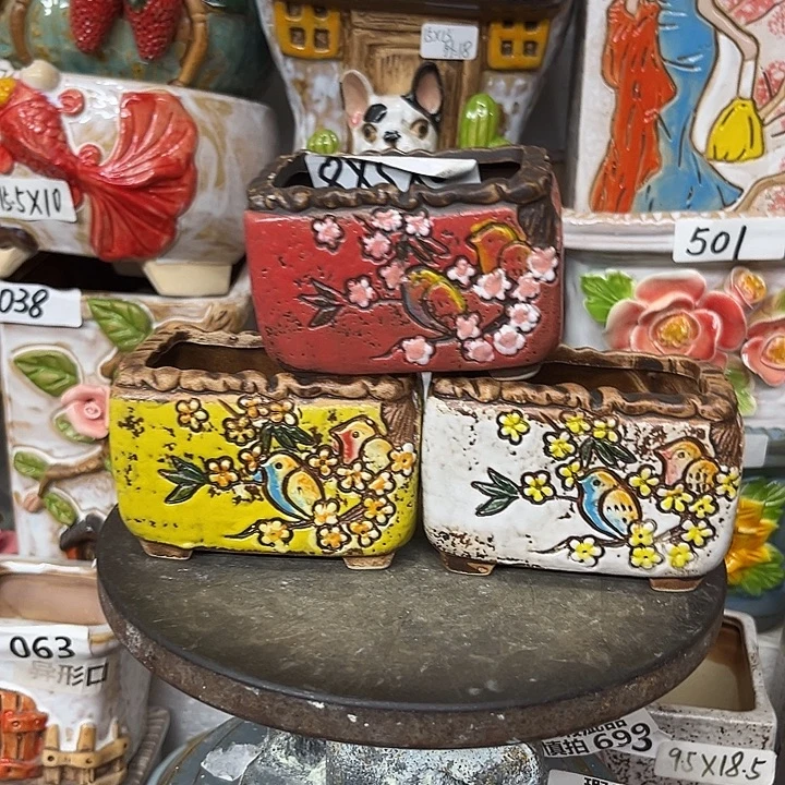 粗陶材质多肉花盆