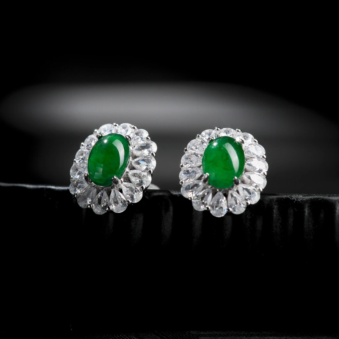 【博姐臻选】翡翠 S925精品耳钉*E1405