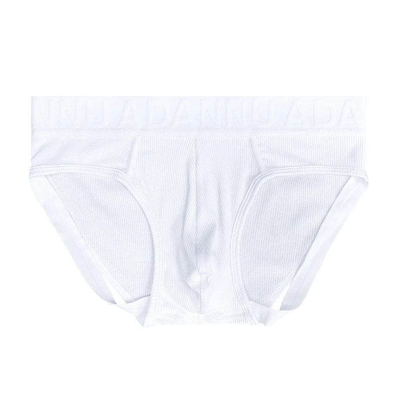 男士三角裤螺纹棉透气内裤浮雕纹字母腰带运动舒适健身底裤AD769