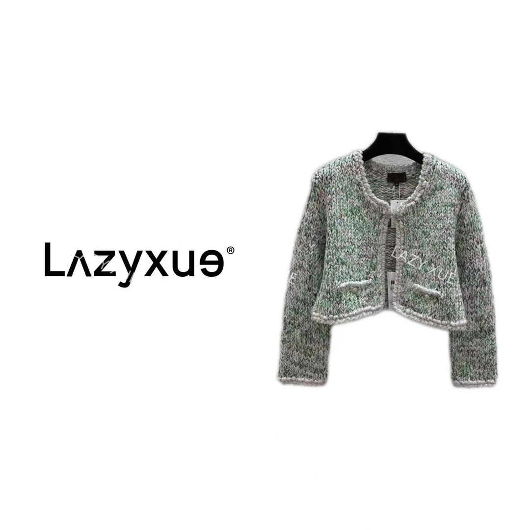 LAZYXUE薛懒懒/“珀韵”小香风时尚气质粗花呢重工开衫短外套 25490