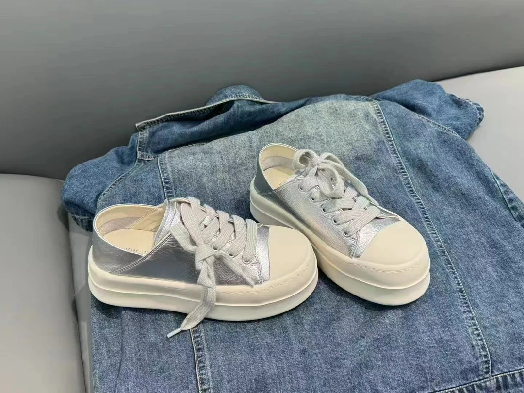 秀谷轻便厚底女鞋两穿设计百搭休闲板鞋搭配裙子