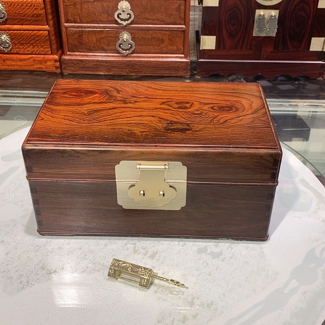 交趾黄檀（大红酸枝）独板收纳盒25/15/12